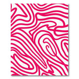 Abstract Area Vibrant Pink Wavy Abstract Area Rug