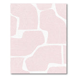 ODIKA Modern Abstract Pink Wavy Washable Area Rug - Low Pile Non-Slip Carpet