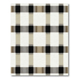 Beige Black Plaid Rustic Farmhouse Rug