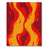 Fiery Flames Abstract Area Rug