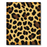 Vibrant Yellow Leopard Print Boho Area Rug