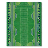 Emerald Crocodile Scale Tribal Area Rug
