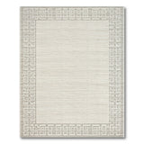 Beige Geometric Border Beige and Neutral Area Rug
