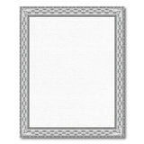 Ornate Black White Geometric Border Area Rug