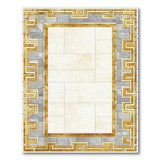 Gold and Silver Gold Greek Key Beige Area Rug
