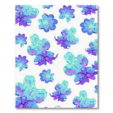 Whimsical Blue Dino Flower Kids Area Rug