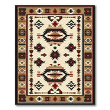 Cream Southwestern Geometric Area Rug