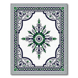 Traditional Persian Ornate Green Medallion Persian Area Rug