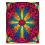 Vibrant Rainbow Burst Area Rug