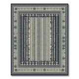 Black White Zigzag Tribal Area Rug