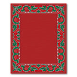 Ornate Red Persian Floral Border Rug