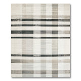 Beige Grey Plaid Distressed Area Rug