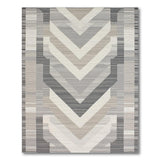 Grey Angular Geometric Area Rug