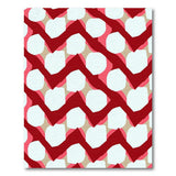 Bold Red Zigzag Circle Geometric Area Rug