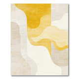Yellow Abstract Wave Area Rug