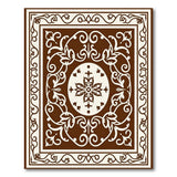 Elegant Cream Brown Persian Medallion Rug