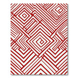 Geometric Modern Red Bold Red Geometric Diamond Area Rug