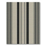 Black White Vertical Striped Area Rug