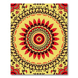 Vibrant Red Mandala Persian Area Rug