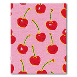 Playful Cherry Pattern Pink Area Rug