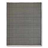 Black and White Black White Checkered Woven Area Rug with Fringe