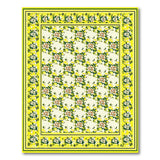 Vibrant Yellow Lemon Floral Area Rug
