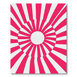 Radiant Pink Spiral Sunburst Rug