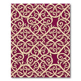Ornate Purple Gold Filigree Persian Area Rug