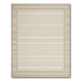 Beige Coastal Woven Stripe Area Rug