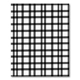 Geometric Modern Bold Black White Plaid Check Area Rug