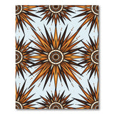 Bold Orange Tribal Sunburst Area Rug