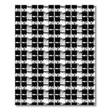 Black White Geometric Checkered Area Rug