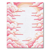 Dreamy Pink Sunset Clouds Area Rug