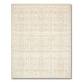 Cream Tonal Geometric Area Rug