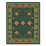 Emerald Green Traditional Persian Traditional Persian Area Rug
