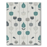 Teal Leaf Geometric Modern Area Rug