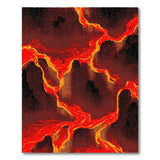 Fiery Lava Flow Red Area Rug