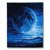 Starry Indigo Moon Over Mountains Rug