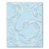Blue Fish Swirl Washable Area Rug