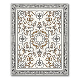 Ornate Cream and Gold Persian Area Rug