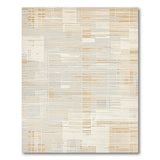 Beige Grey Geometric Grid Area Rug