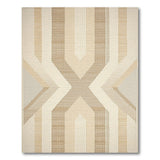 Beige Geometric Chevron Woven Area Rug