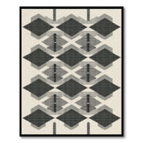 Heritage Tribal Black White Diamond Geometric Area Rug