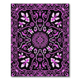 Pink Vintage Pink Butterfly Floral Area Rug