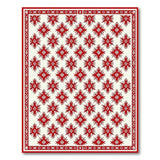 Bold Red Star Geometric Area Rug