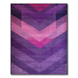 Purple Chevron Geometric Area Rug
