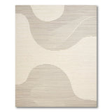 Abstract Wave Beige Abstract Area Rug