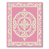Elegant Pink Ornate Medallion Area Rug