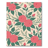 Pink Blush Pink Rose Floral Area Rug