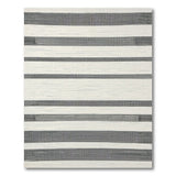 Bold Geometric Modern Bold Black White Striped Woven Area Rug